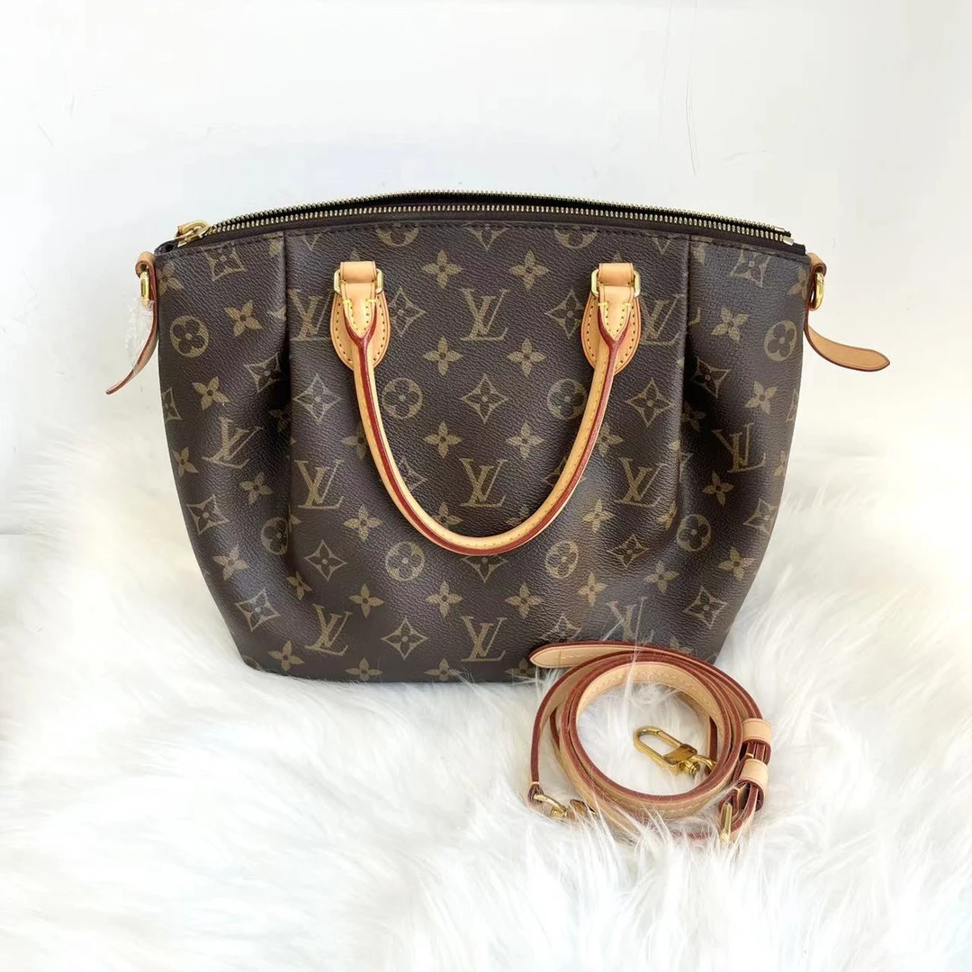 95新 LouisVuitton/路易威登 经典老花中号手提斜挎饺子包/时尚
