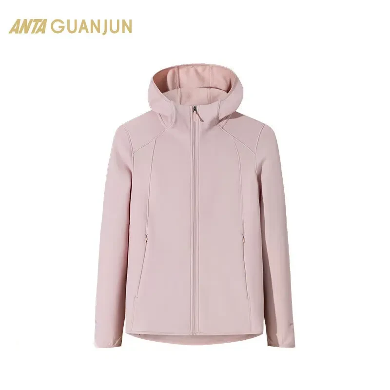 【安踏冠军】时尚Polartec棉户外加绒连帽运动外套女士162440707