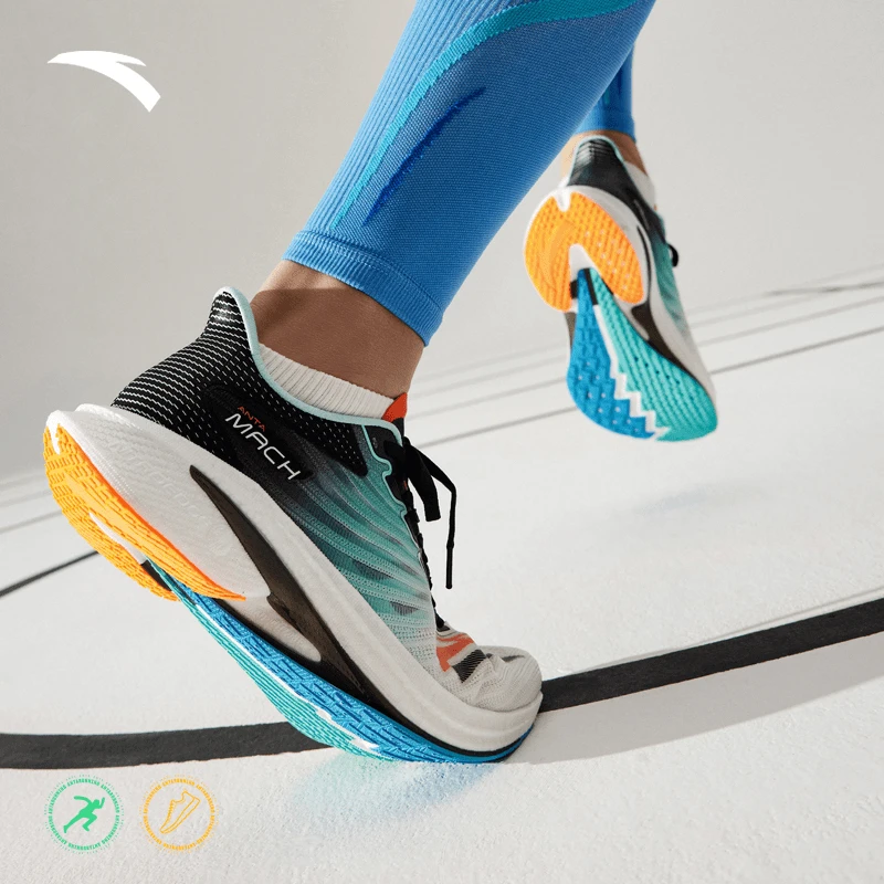 中国制造跑鞋安踏马赫4代中考体测训练鞋氮科技专业缓震回弹跑鞋