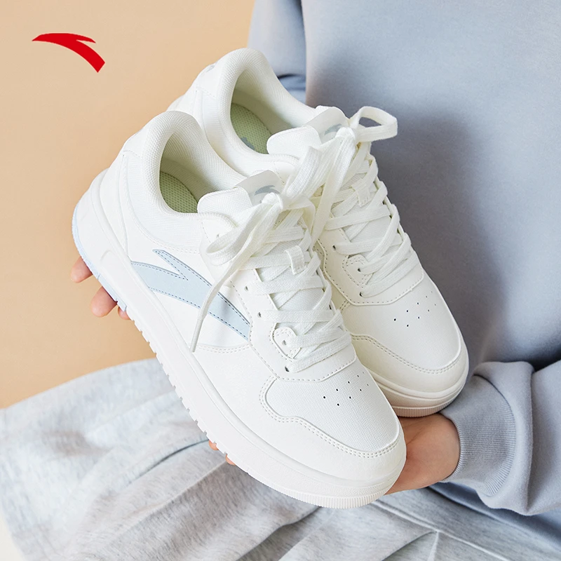 安踏低帮基础板鞋男女同款春季经典舒适潮流百搭运动