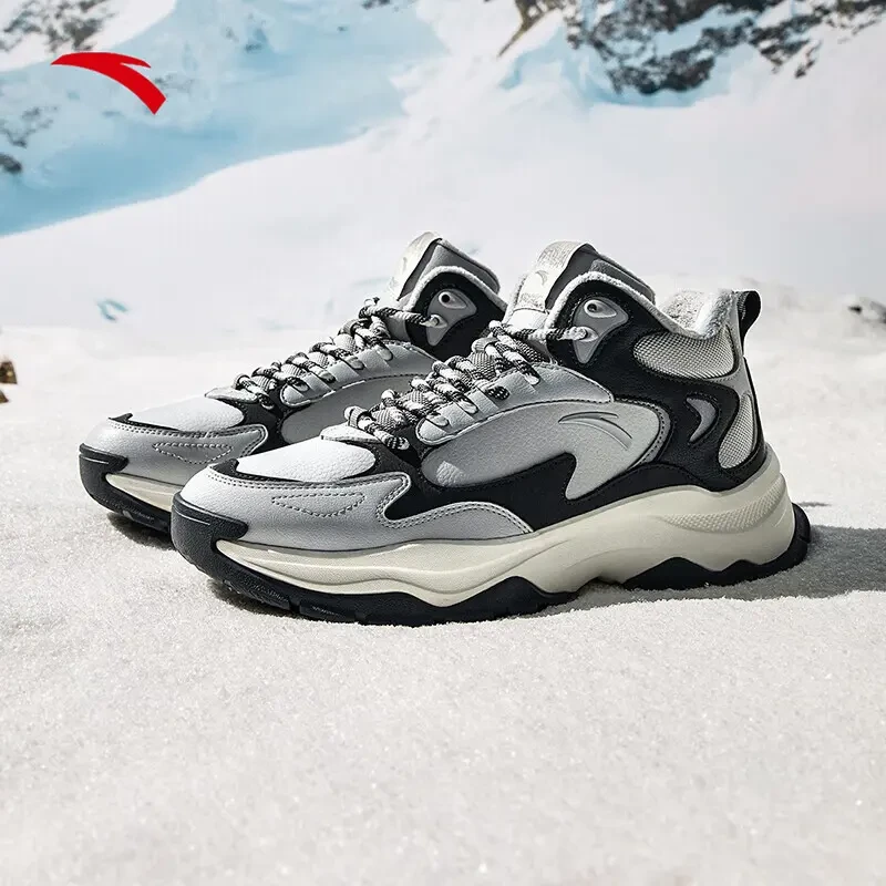 安踏寻界丨加绒保暖高帮棉鞋男冬季厚底增高休闲运动鞋112448966