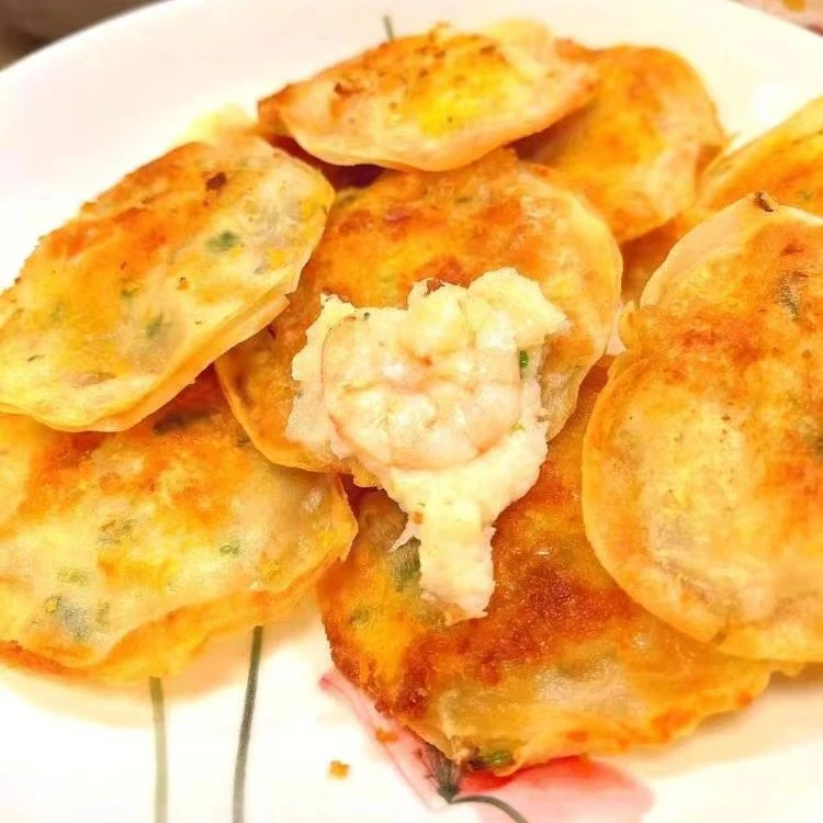 【广东省内顺丰包邮】月亮虾饼 鲜脆墨鱼虾仁下午茶点心潮汕美食
