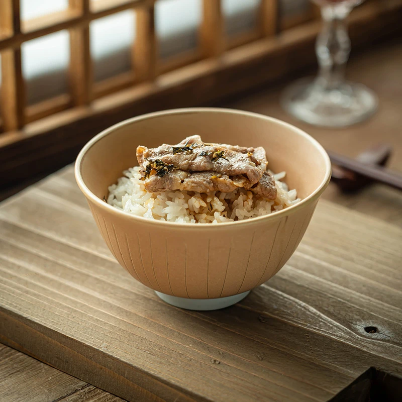 复古陶瓷米饭碗创意家用一人食饭碗小汤碗早餐碗沙拉碗