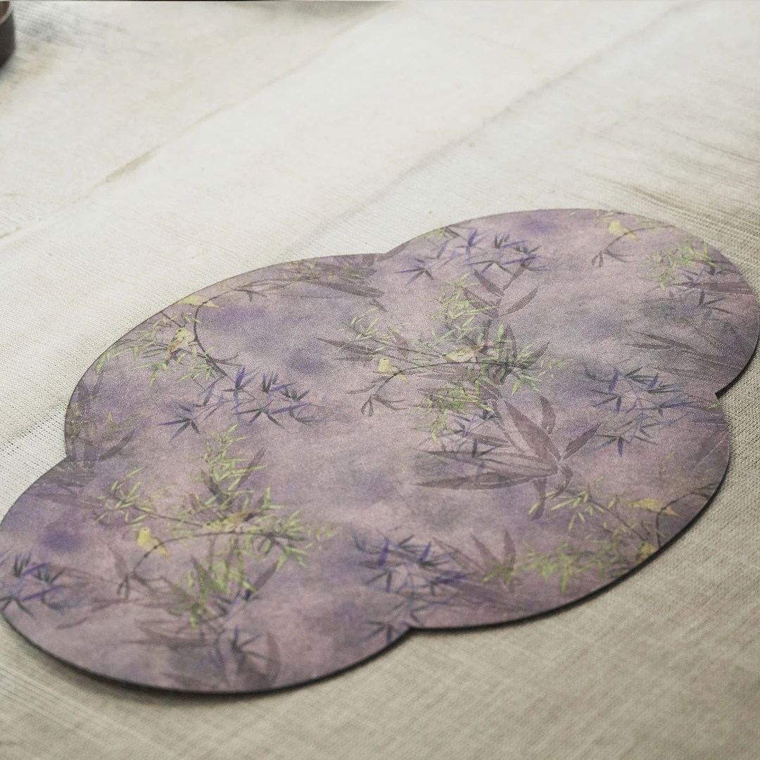 新中式防水一人茶席垫子干泡茶台桌旗布垫禅意干泡垫茶垫海棠款