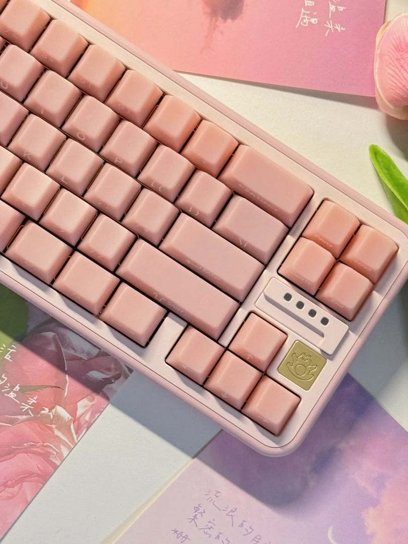 汉粉玉原厂高度键帽十字卫星客制化机械键盘侧刻印字小全套127键