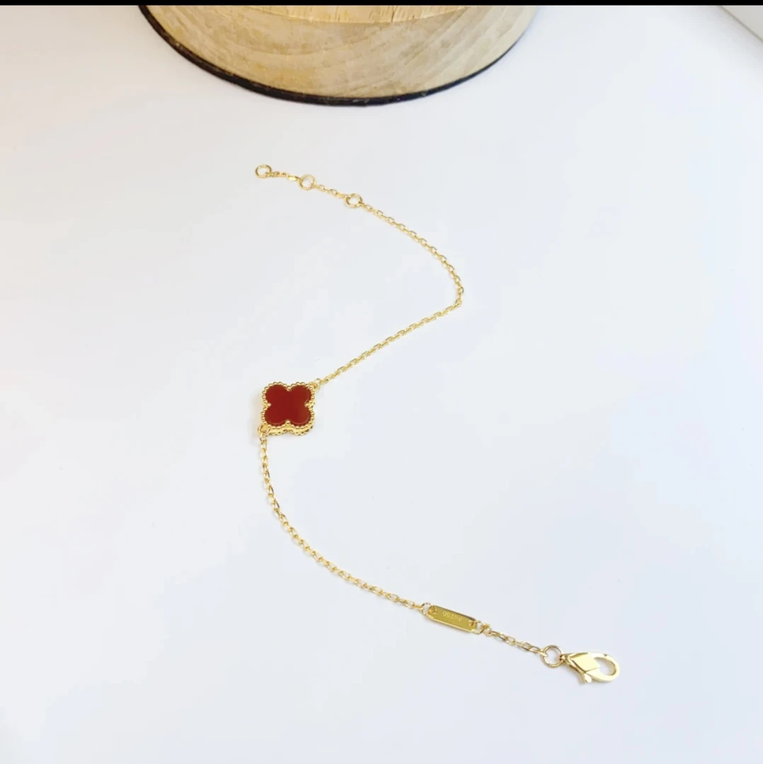 18K黄 10mm 红玛瑙单花手链
