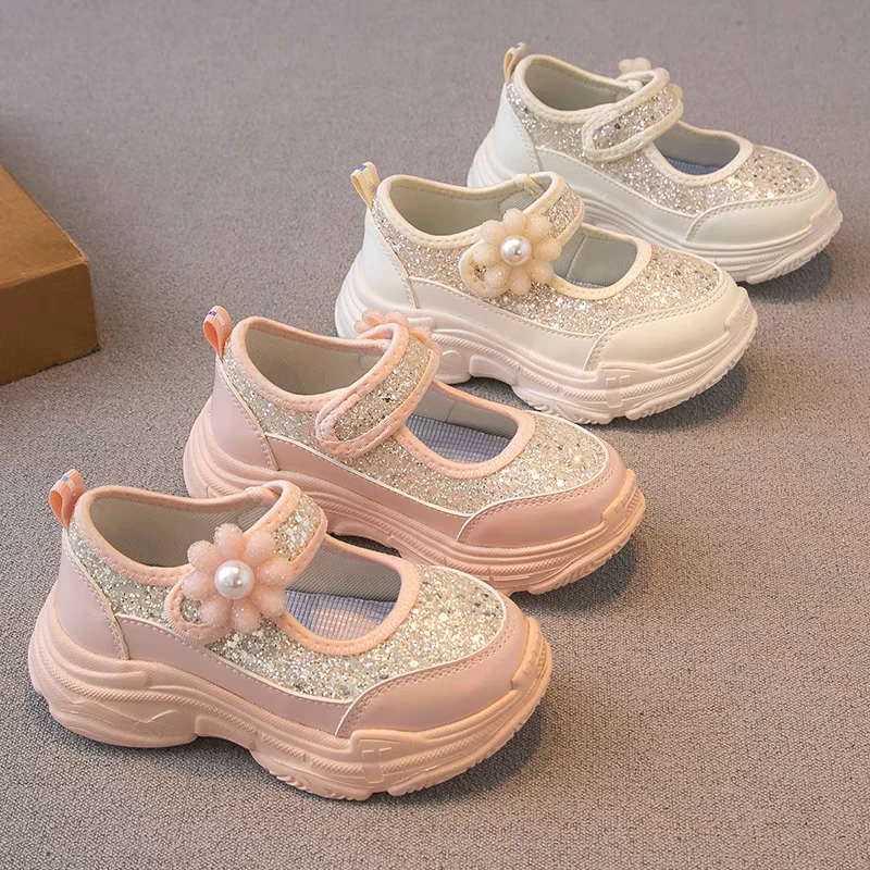 女童运动鞋2024春秋新款儿童鞋子小女孩公主鞋潮中大童休闲鞋7807