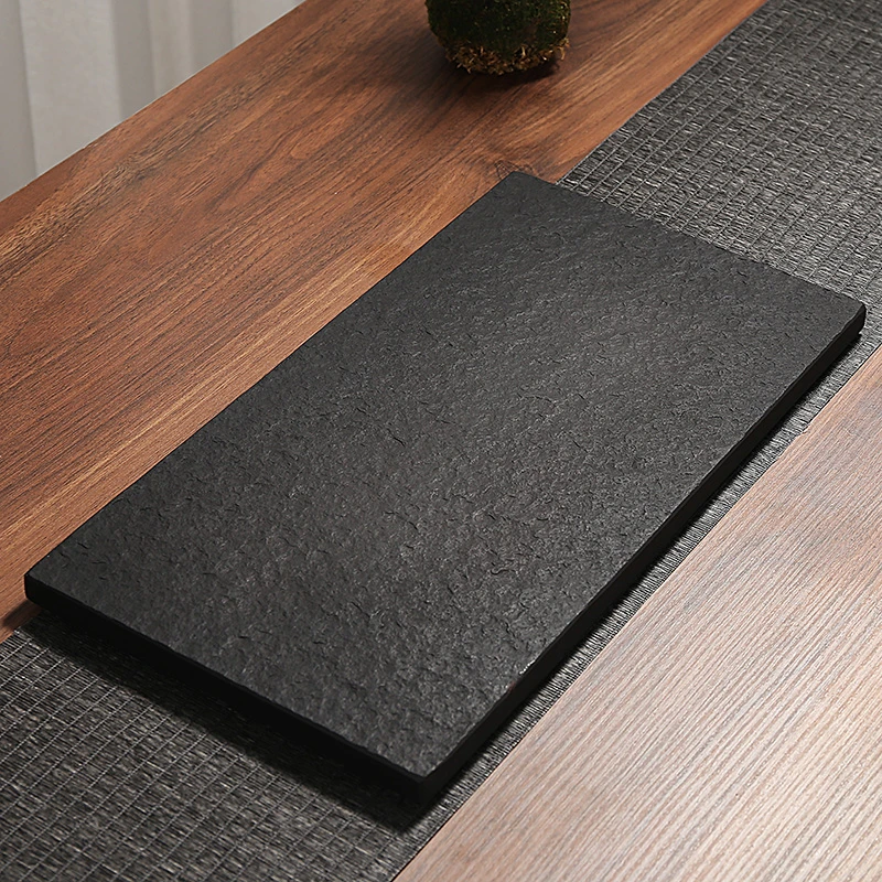 茶桌茶盘烧水电磁炉泡茶壶空位20*37乌金石嵌入式覆盖板尺寸