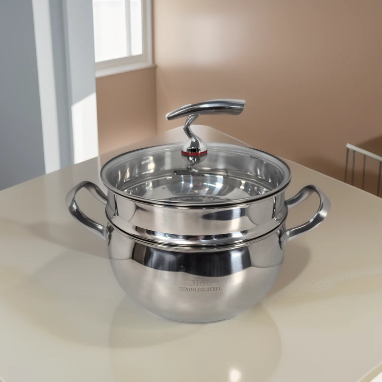 【24cm双层元宝锅】不锈钢汤蒸一体上蒸下煮锅家用煲汤锅电磁炉用