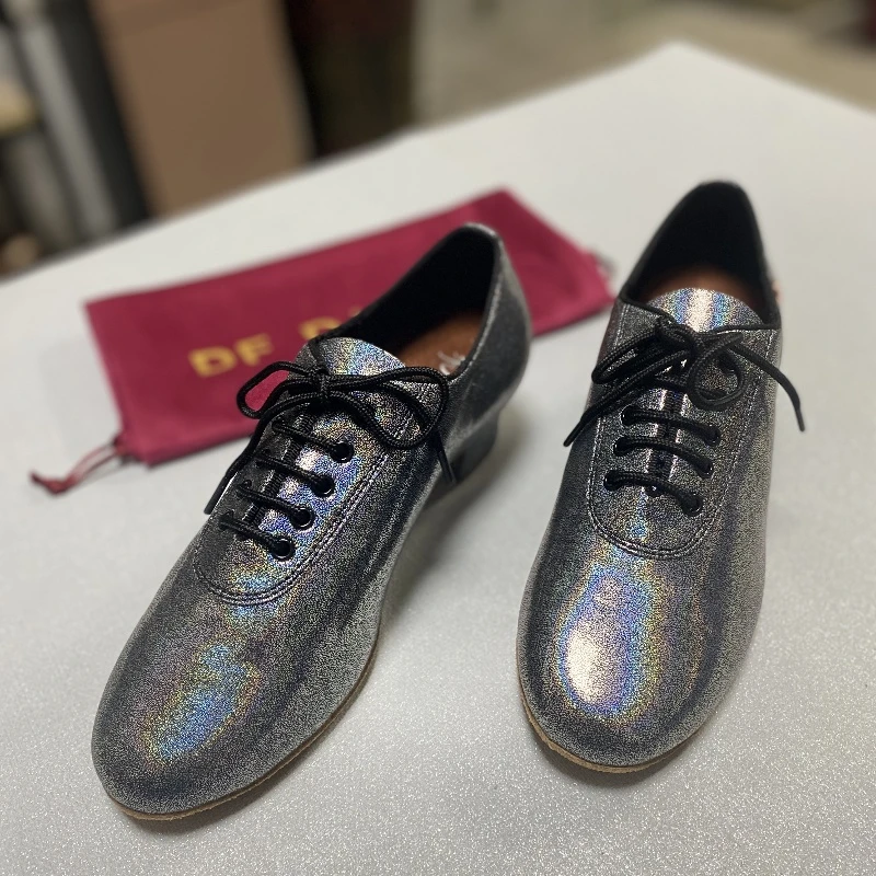 2024东方名派新款女士摩登室内直底舞鞋华尔兹探戈黑色矮跟舞蹈鞋