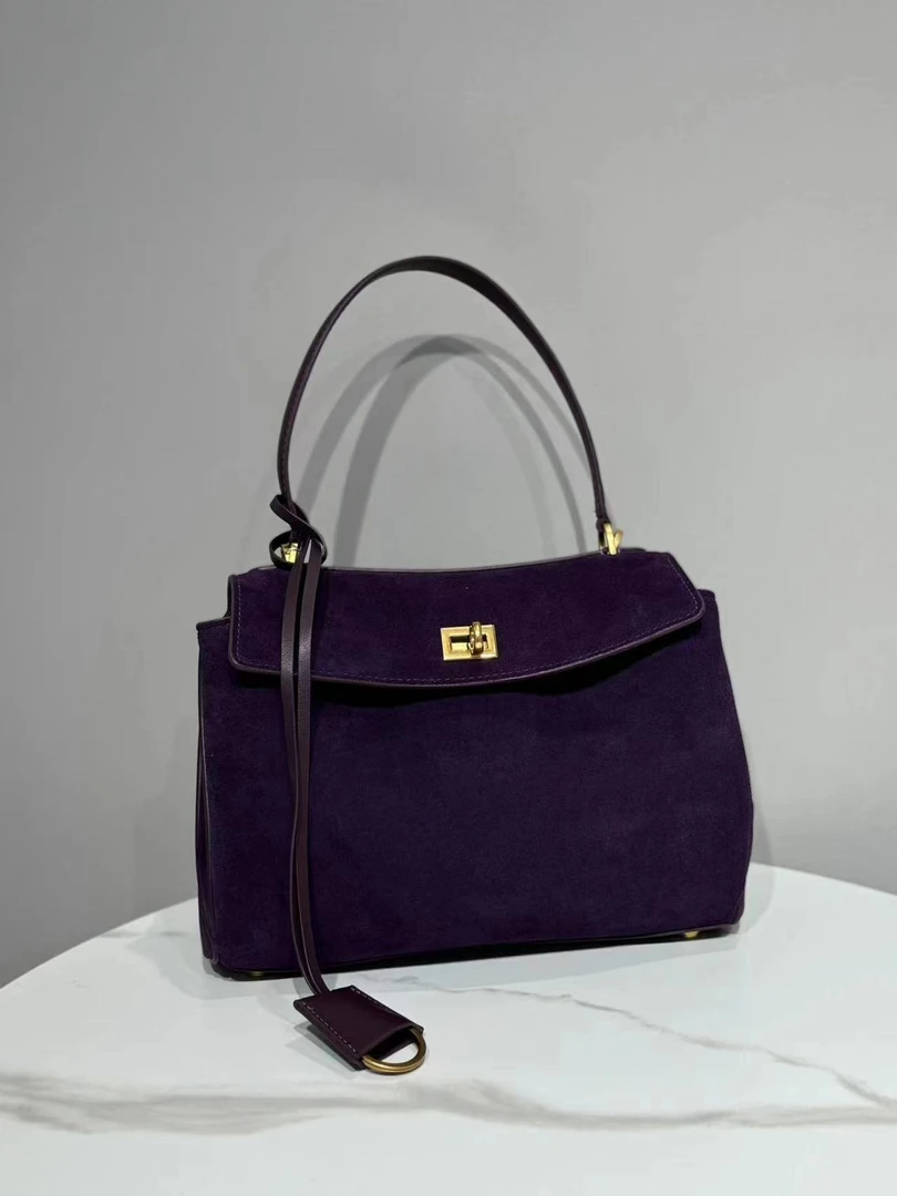 【CONNIE】秋冬简约潮流轻奢百搭时尚女气质斜跨包XKY-3214-蓝莓紫