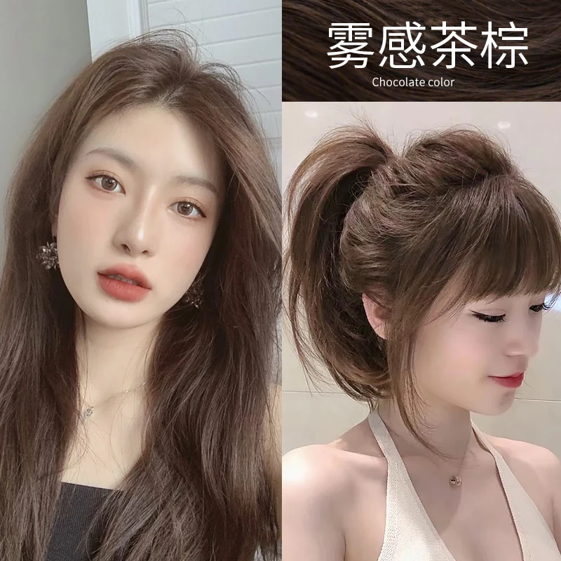 免漂雾感茶棕染发剂流行色遮盖白发女士学生在家通用染头膏染发膏