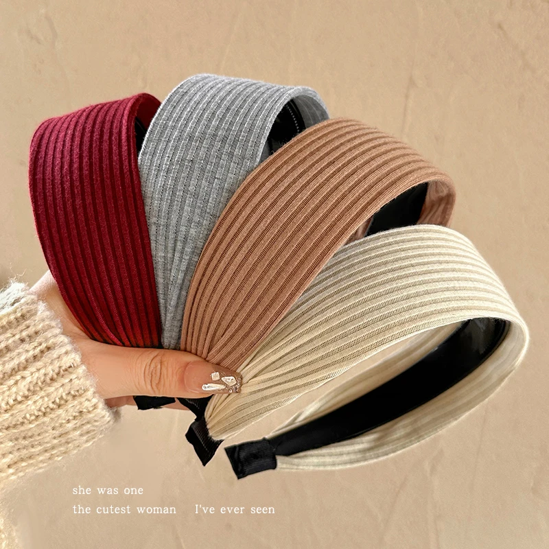 易梦玲韩系针织宽边同款发箍女款网红百搭头箍运动风简约发卡头饰
