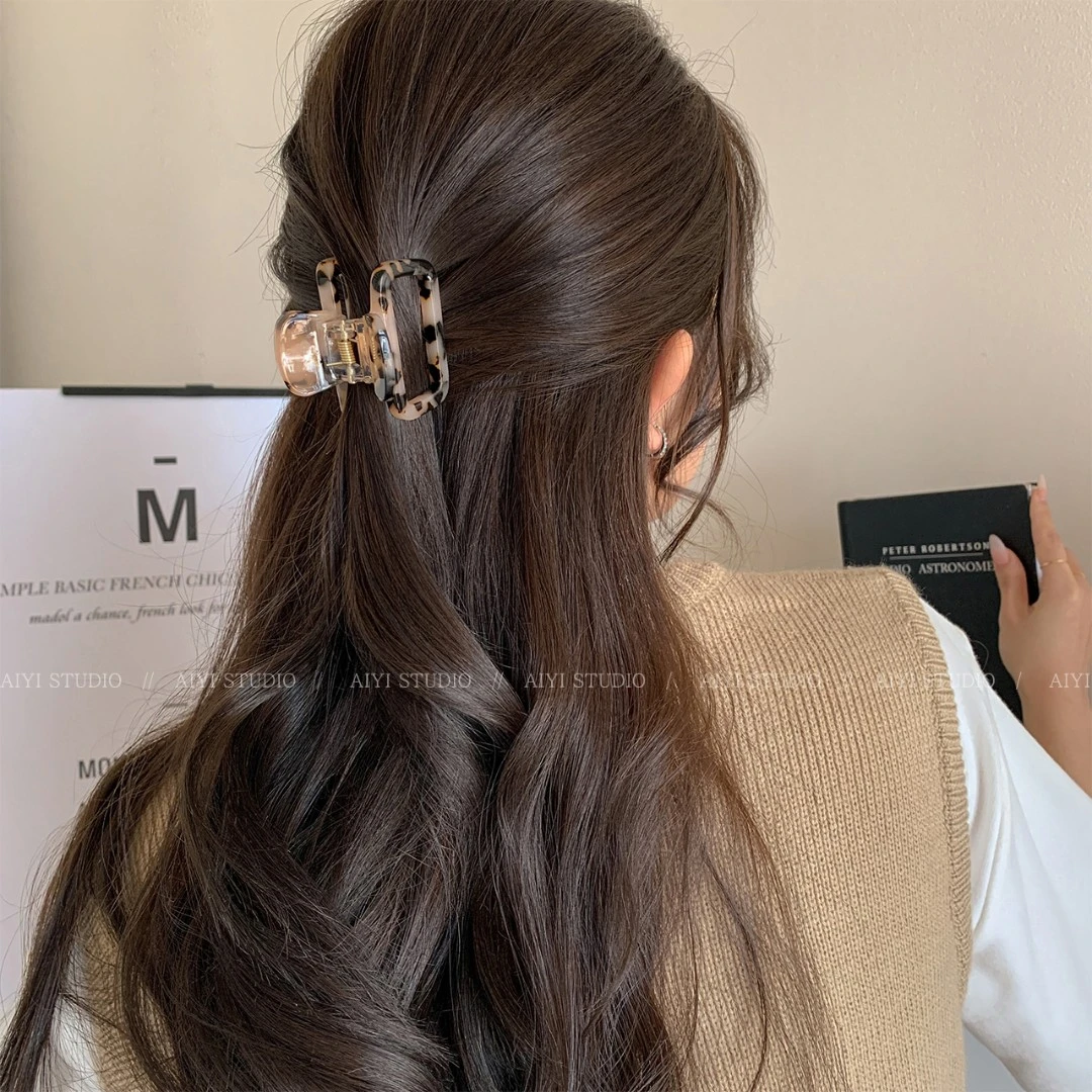 醋酸方形抓夹小号鲨鱼夹 半扎发夹子盘发抓发卡 头饰女发饰头发夹