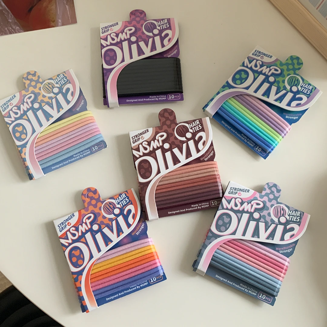 2025新色糖果色基础高弹力发圈头绳 扎马尾皮筋皮套少女彩色发饰