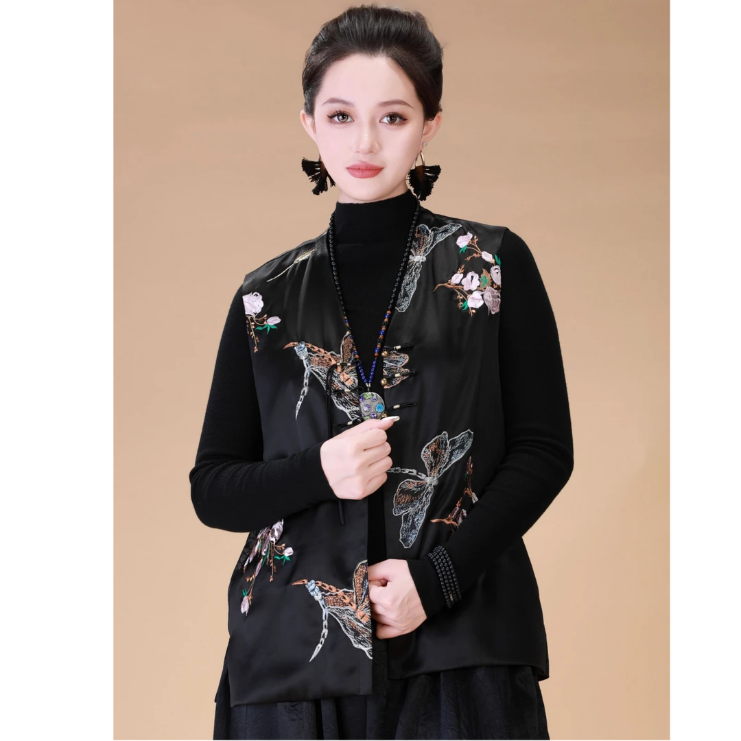 【镶守·朱颜】中式绣花气质时尚复古女装洋气轻奢高级精品无袖马甲