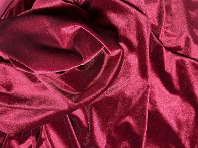 《一米布业》韩国绒酒红丝绒面料