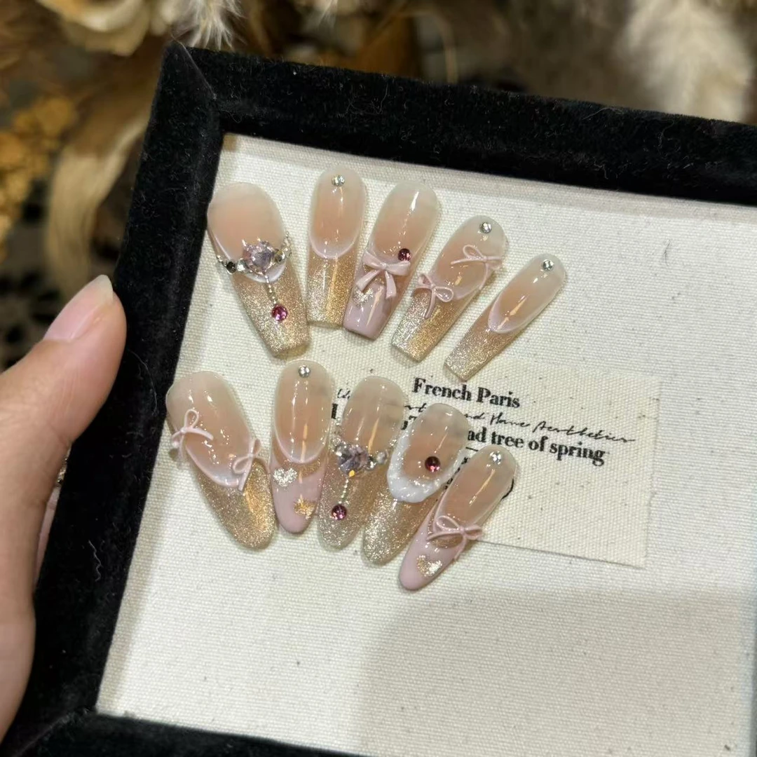 《恋爱吧》JIUJIU系列纯手工穿戴甲可拆卸美甲贴片