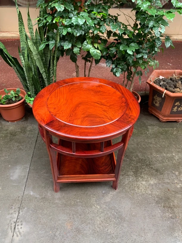 缅花休闲小圆桌花几60×60×60