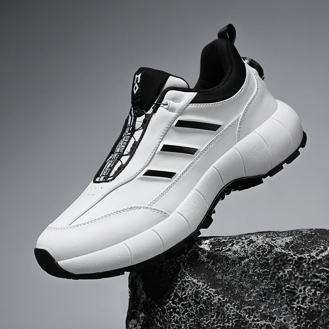 【 MENCCO曼克】全真皮后置免系带潮鞋防滑耐磨减震男女同款 MK1002