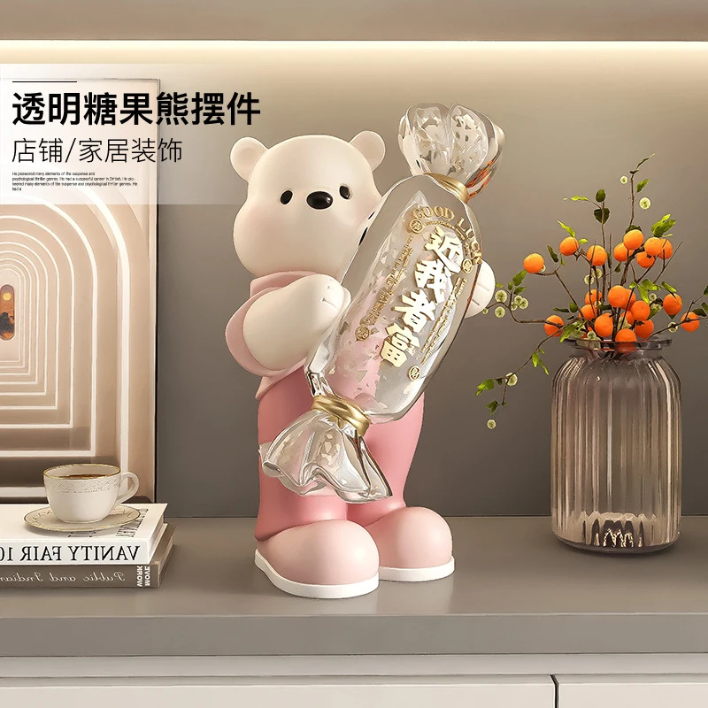 网红轻奢暴力熊摆件客厅轻奢电视酒柜家居装饰品公仔手办生日礼物