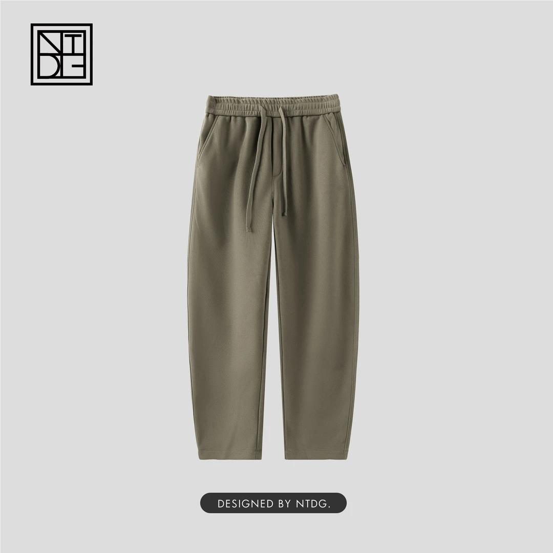 冬季加绒加厚几何线立体剪裁弯刀休闲裤 K101