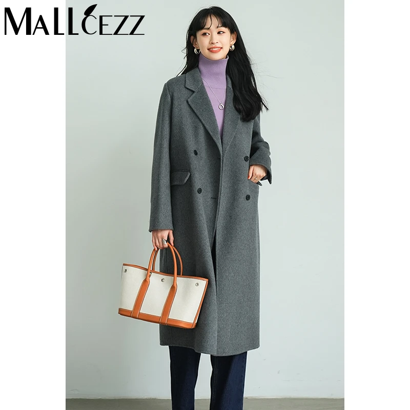 mallcezz/麦呈羊毛西装领双面呢大衣22CUH010