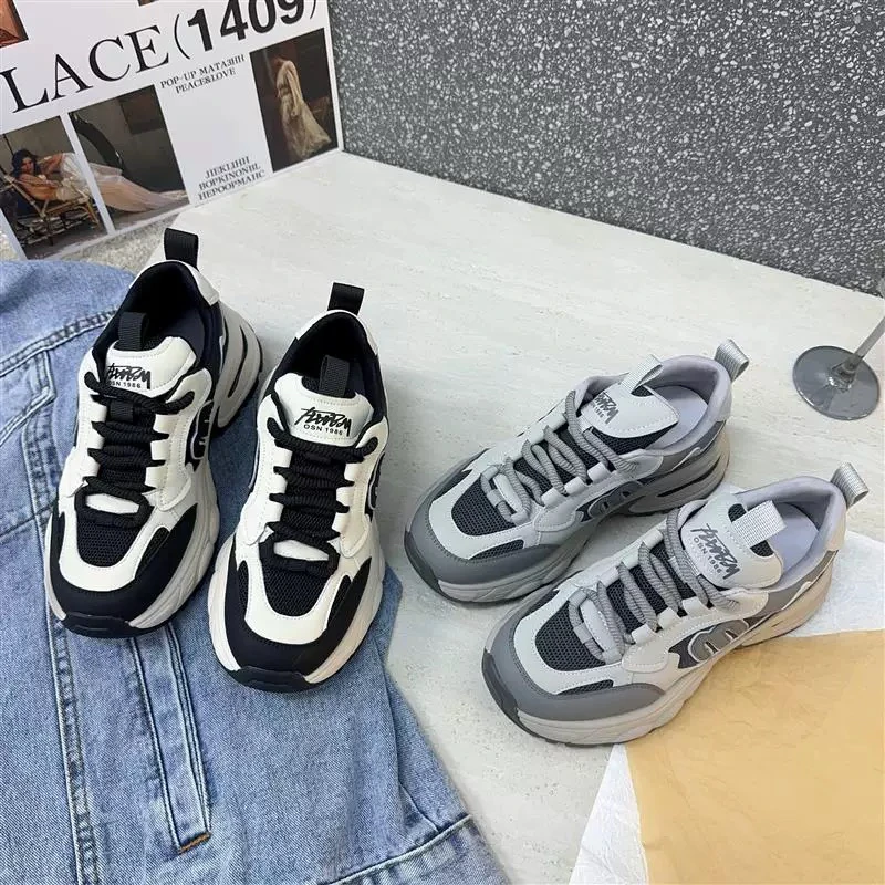 新款女鞋透气厚底休闲运动鞋亲子款耐磨防滑