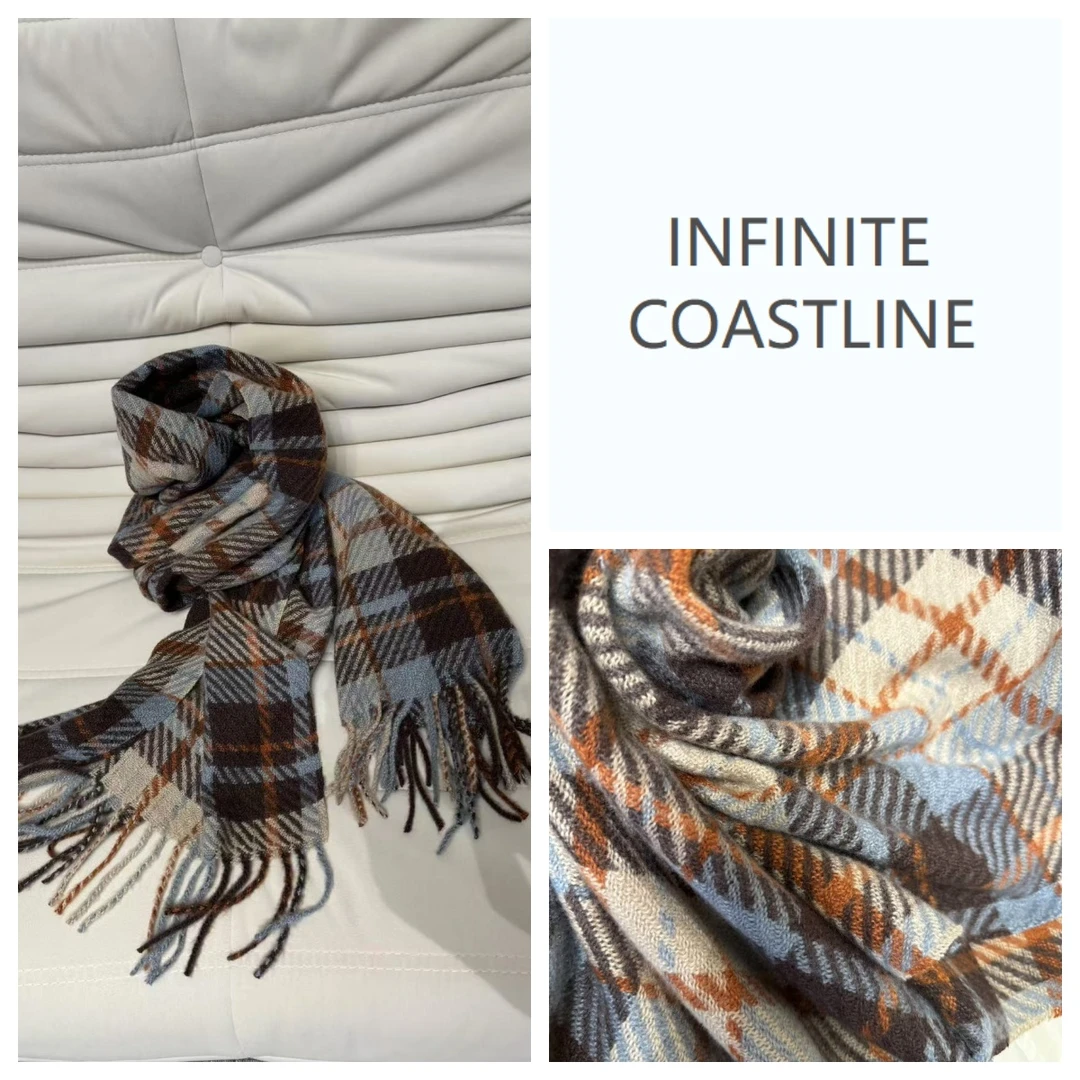 无垠海岸 方格围巾秋冬格子