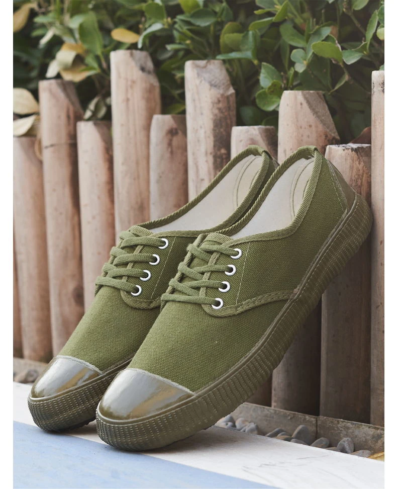 经典老式男女民工工地耐磨防滑农田鞋黄胶鞋夏季劳动帆布作训鞋