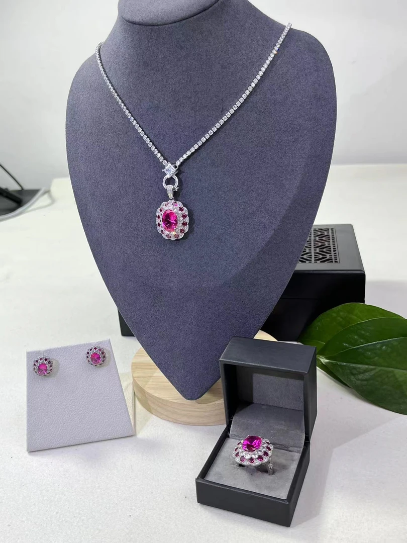 （优雅与华丽）璀璨闪耀K267项链戒指耳钉