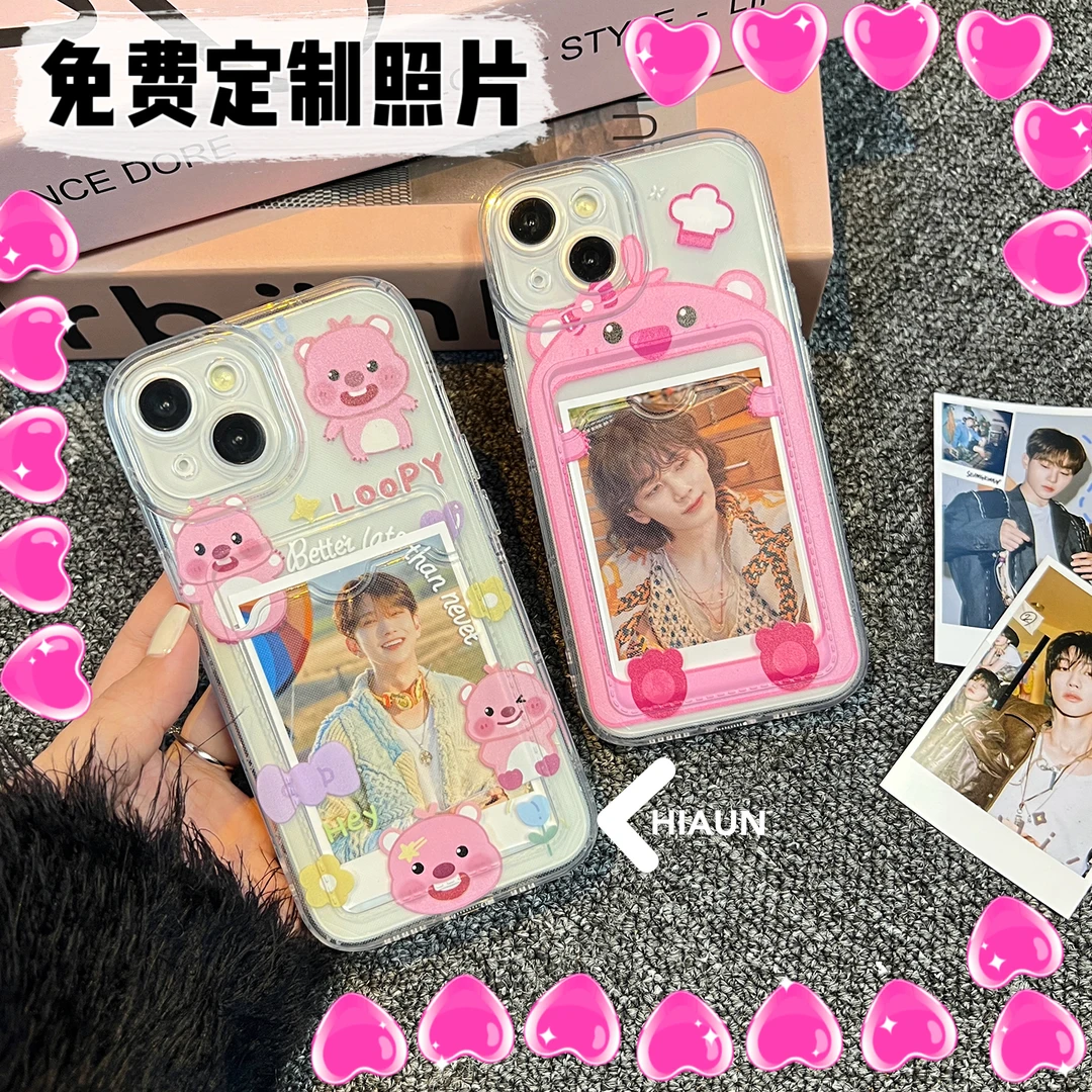 定制照片插卡适用苹果15手机壳iphone14拍立得13pro情侣12/11软