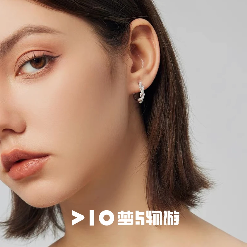 925银耳饰 【锦簇耳圈】E288 轻奢简约经典女款小众精致耳环耳饰