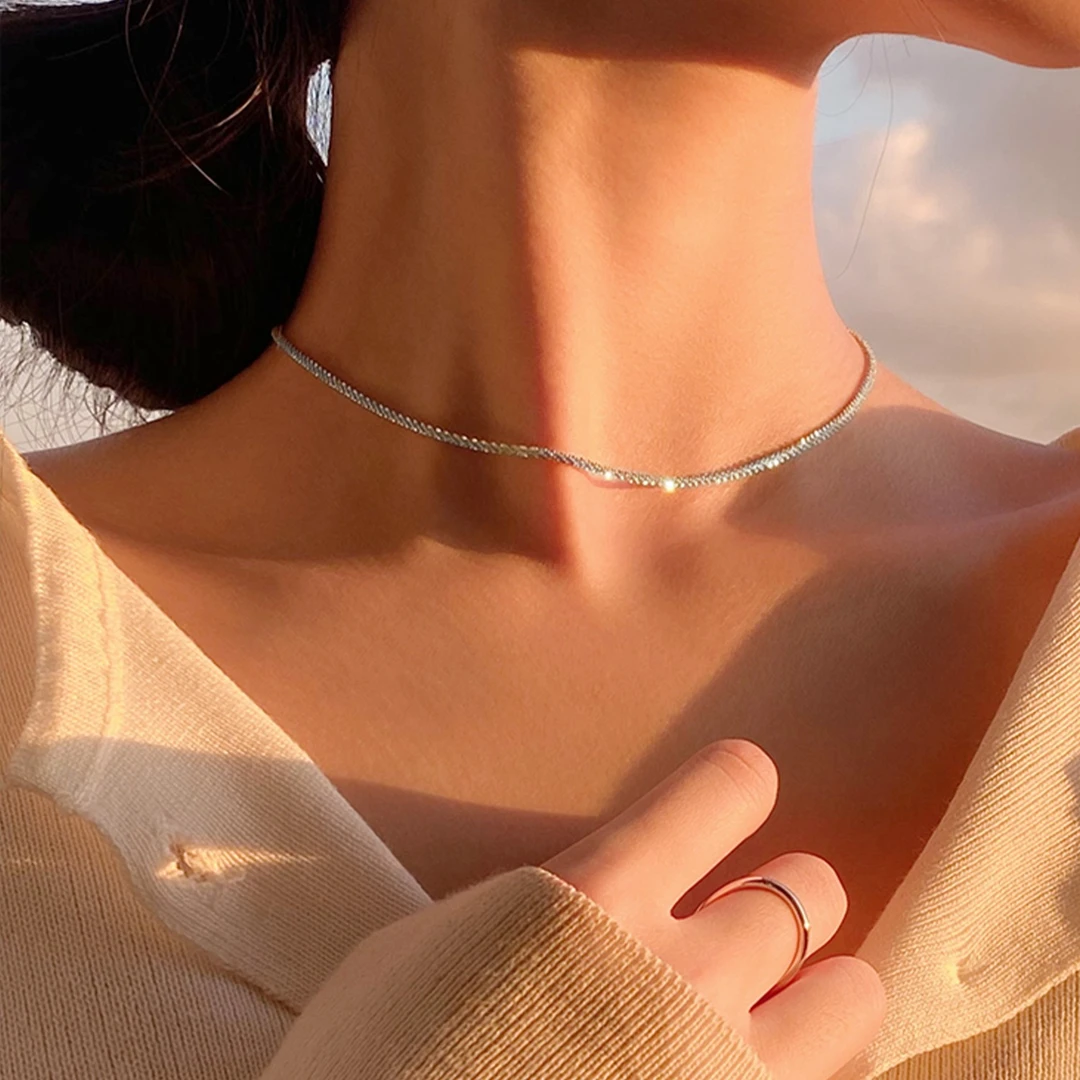 坠链均925银 N018 【满天星】气质网红锁骨项链