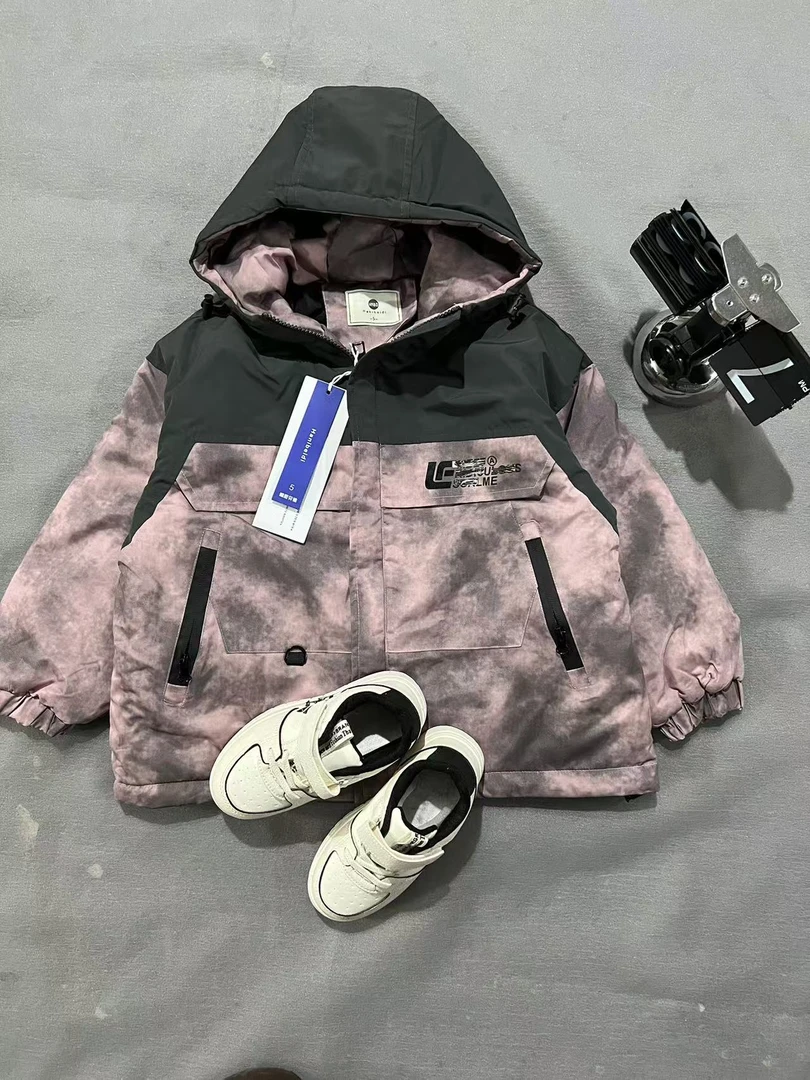 男童外套秋冬款2024新款夹棉秋潮酷男孩衣服潮