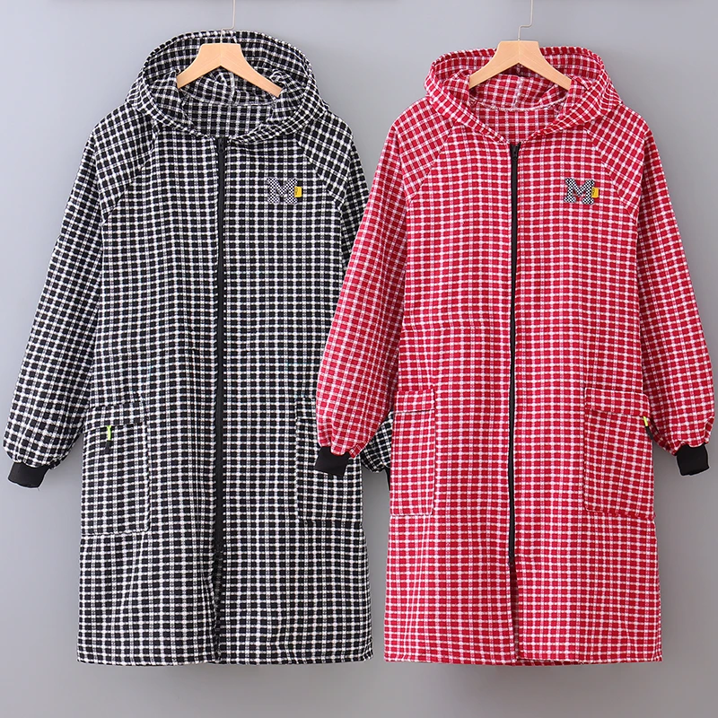 时尚正穿棉布罩衣成人家用厨房做饭防污透气围裙耐磨耐用工作服