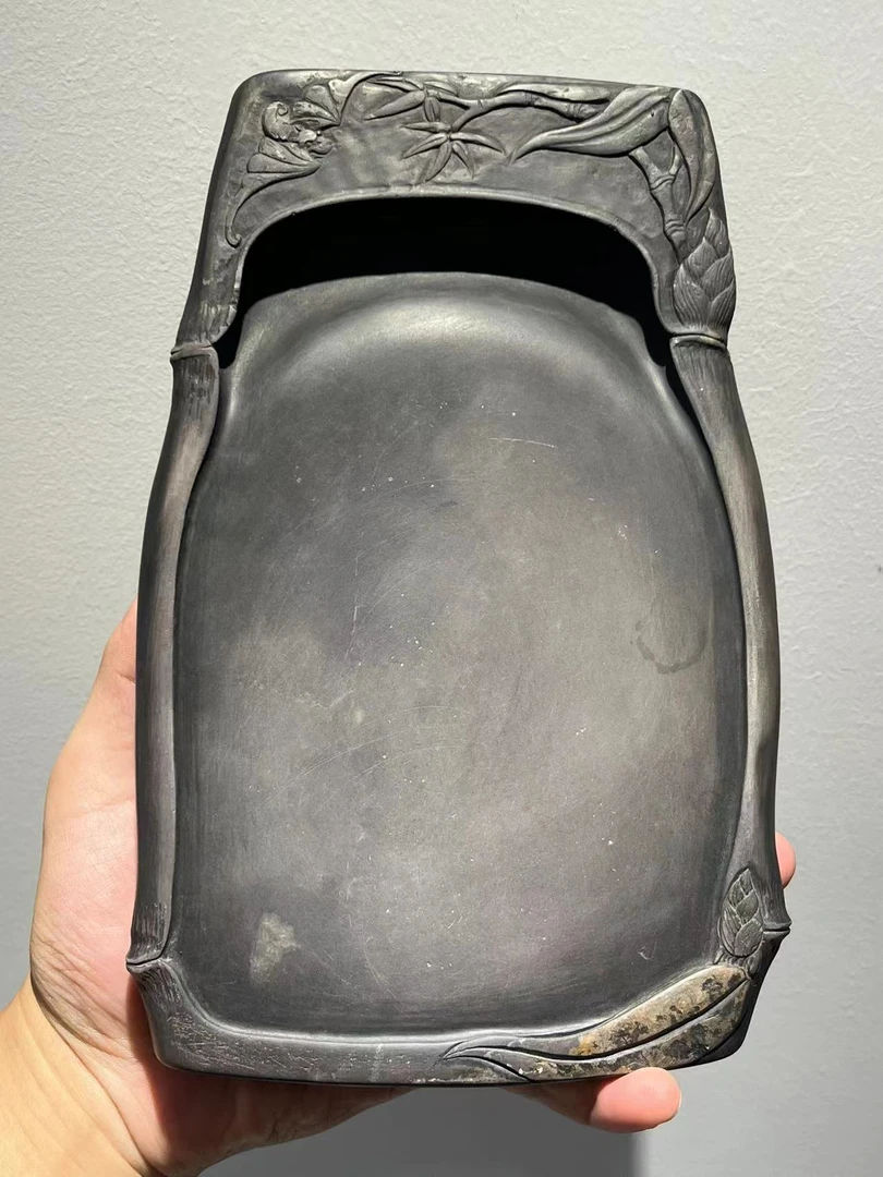 一方不错的海外回流竹节端砚