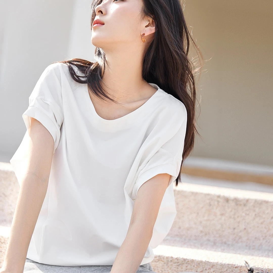 D01对白ins潮别致设计感短袖t恤上衣时尚休闲CDT052