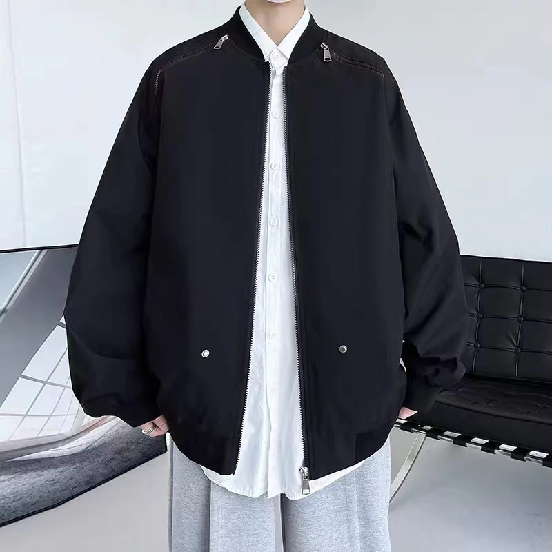 HJ24599 N 春秋新款男士棒球领飞行夹克潮流百搭上衣