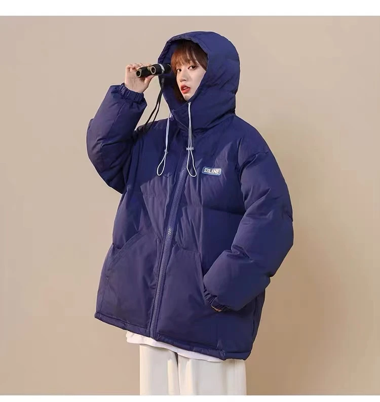 7151 N 棉服冬季新款美式高街简约连帽棉衣加厚保暖宽松情侣棉服