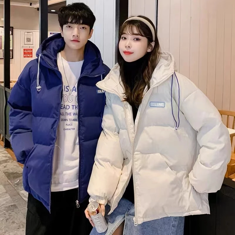 7151 N 棉服冬季新款美式高街简约连帽棉衣加厚保暖宽松情侣棉服