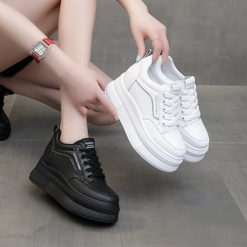 内增高小白鞋女2025年春季新款小个子增高8厘米百搭休闲运动女鞋