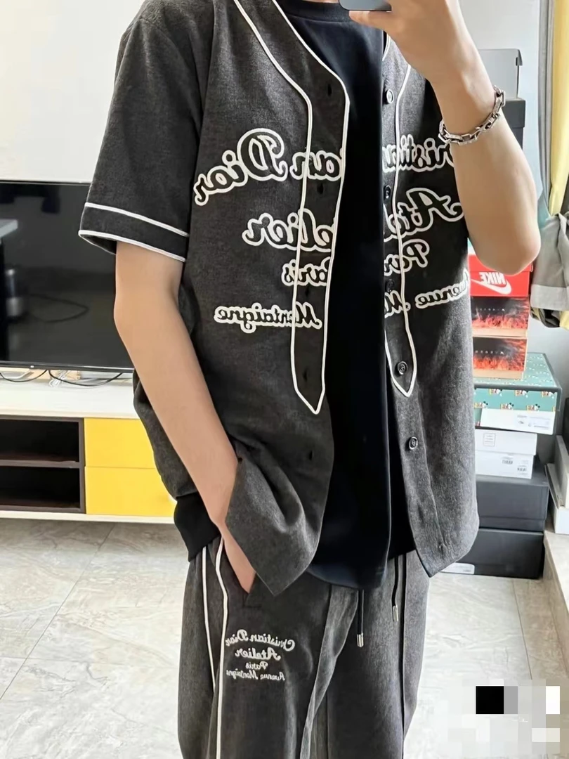 全新未使用 DIOR/迪奥 男士秀款棒球衫短袖外套 工价18000