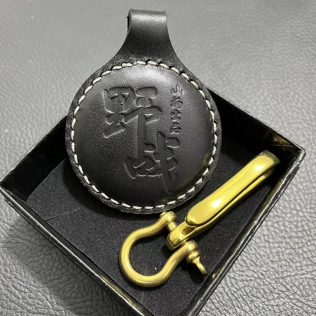 野战牛皮铜扣挂钩强磁吊坠