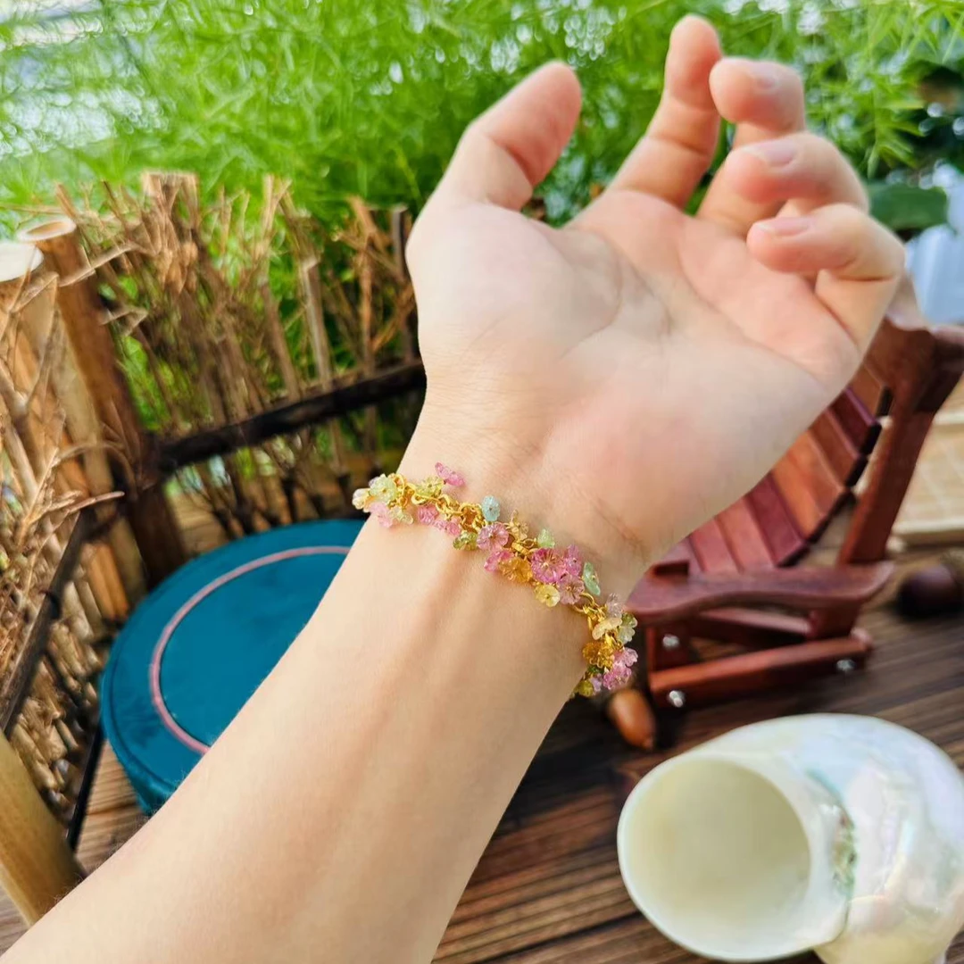 足金定制繁华朵朵手链