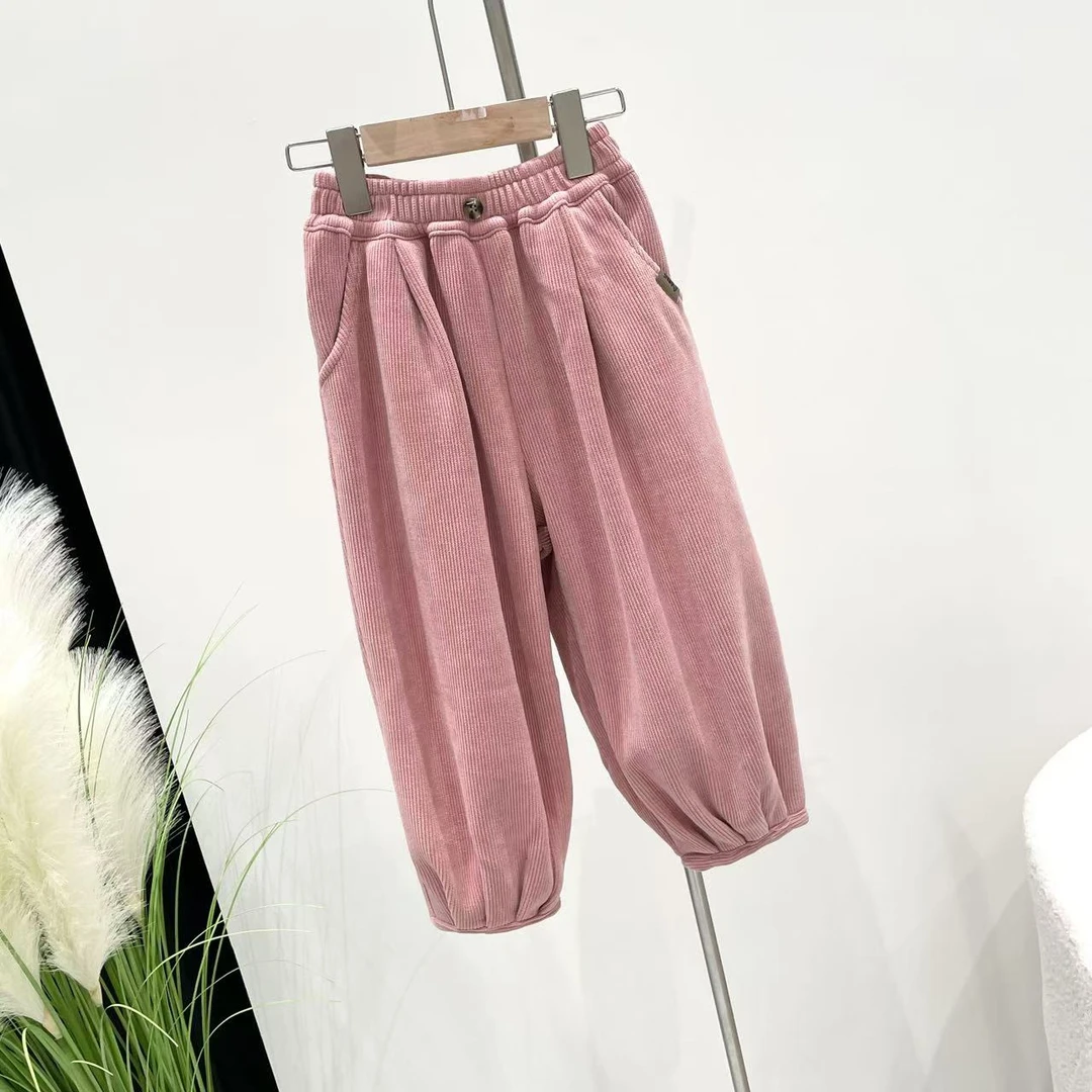 新款加绒裤子粉色5876