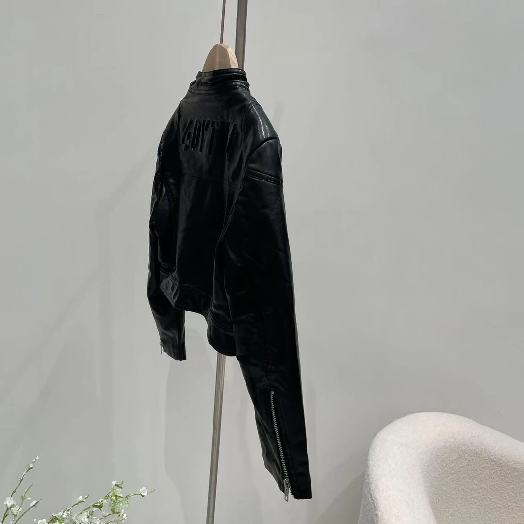 新款时尚皮衣黑色1830