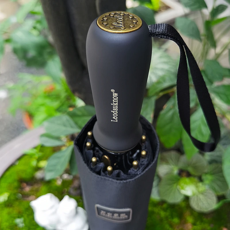 强拒水手开加大号雨伞男士加固加厚两用伞结实抗风折叠伞暴雨专用