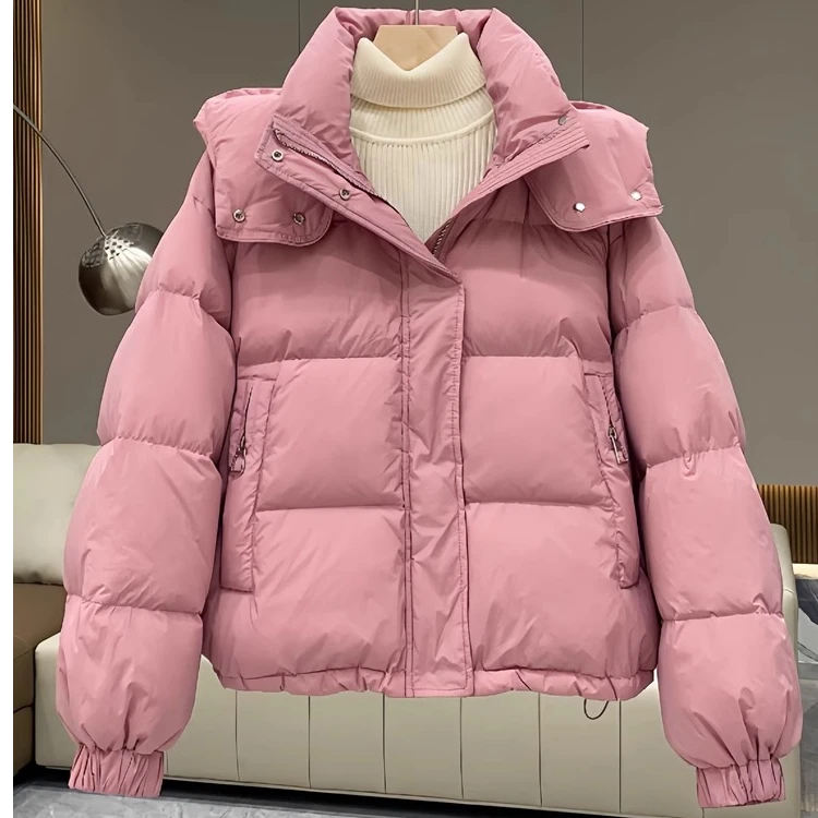 短款连帽棉衣面包服棉服女韩系宽松秋冬季外套厚棉袄2025年新款潮