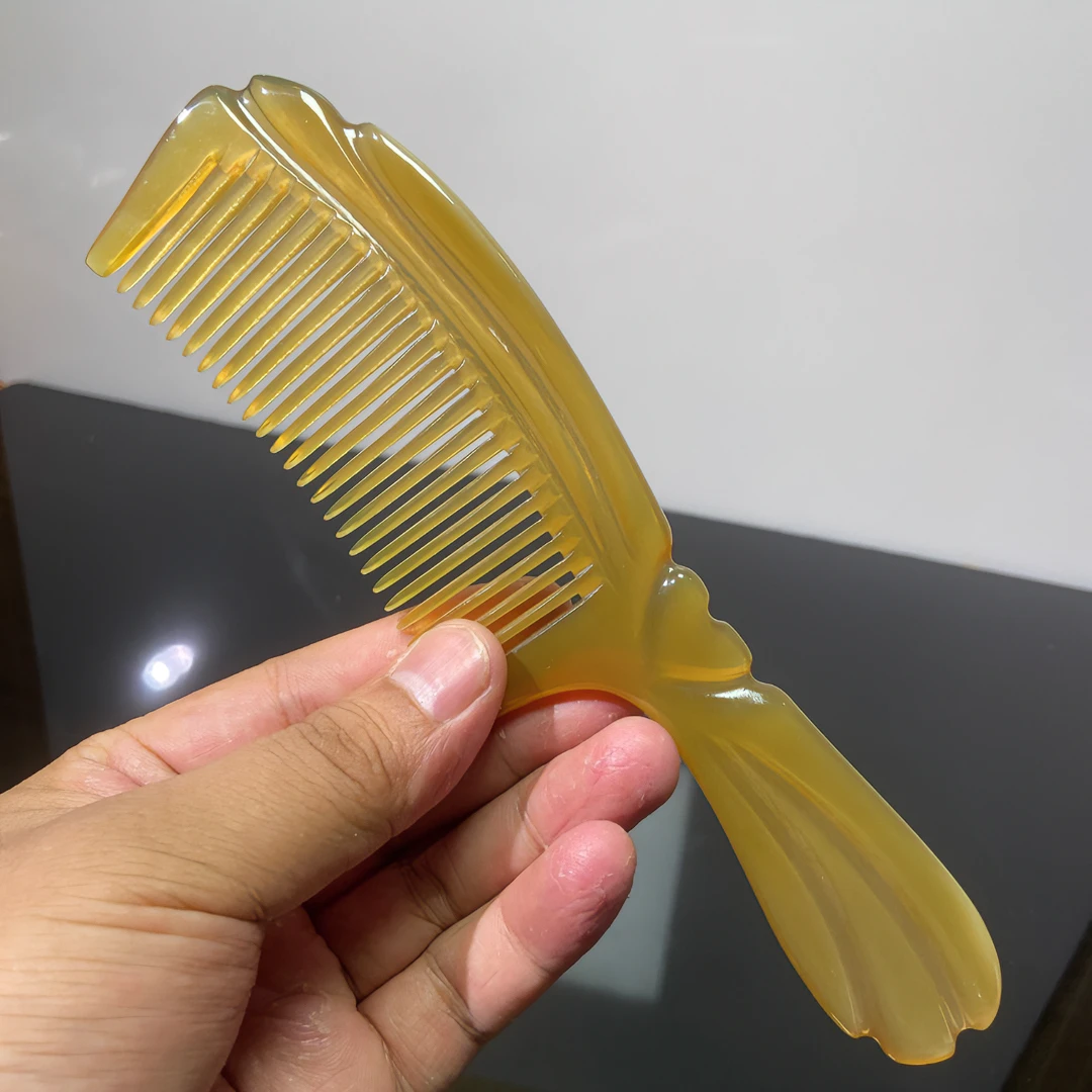 精品白水牛角爱心手柄梳加厚大号家用顺发加大洗头高档加密